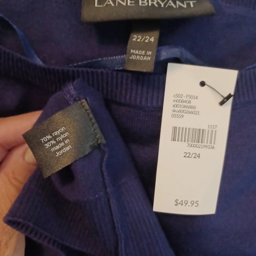 Lane Bryant Bell Sleeve Cuff Sweater Size 22/24